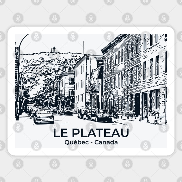 Le Plateau - Québec Magnet by Lakeric